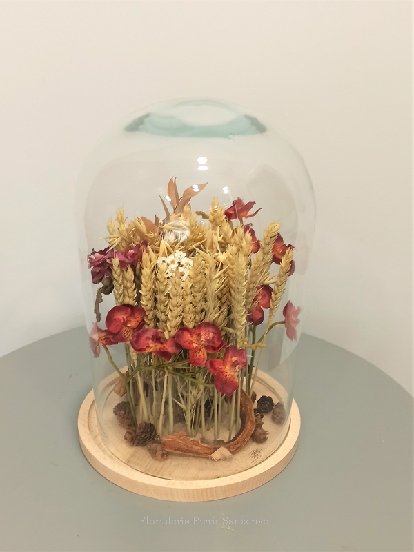 Cúpula de Cristal con Flores preservadas
