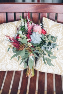 ramo novia con proteas