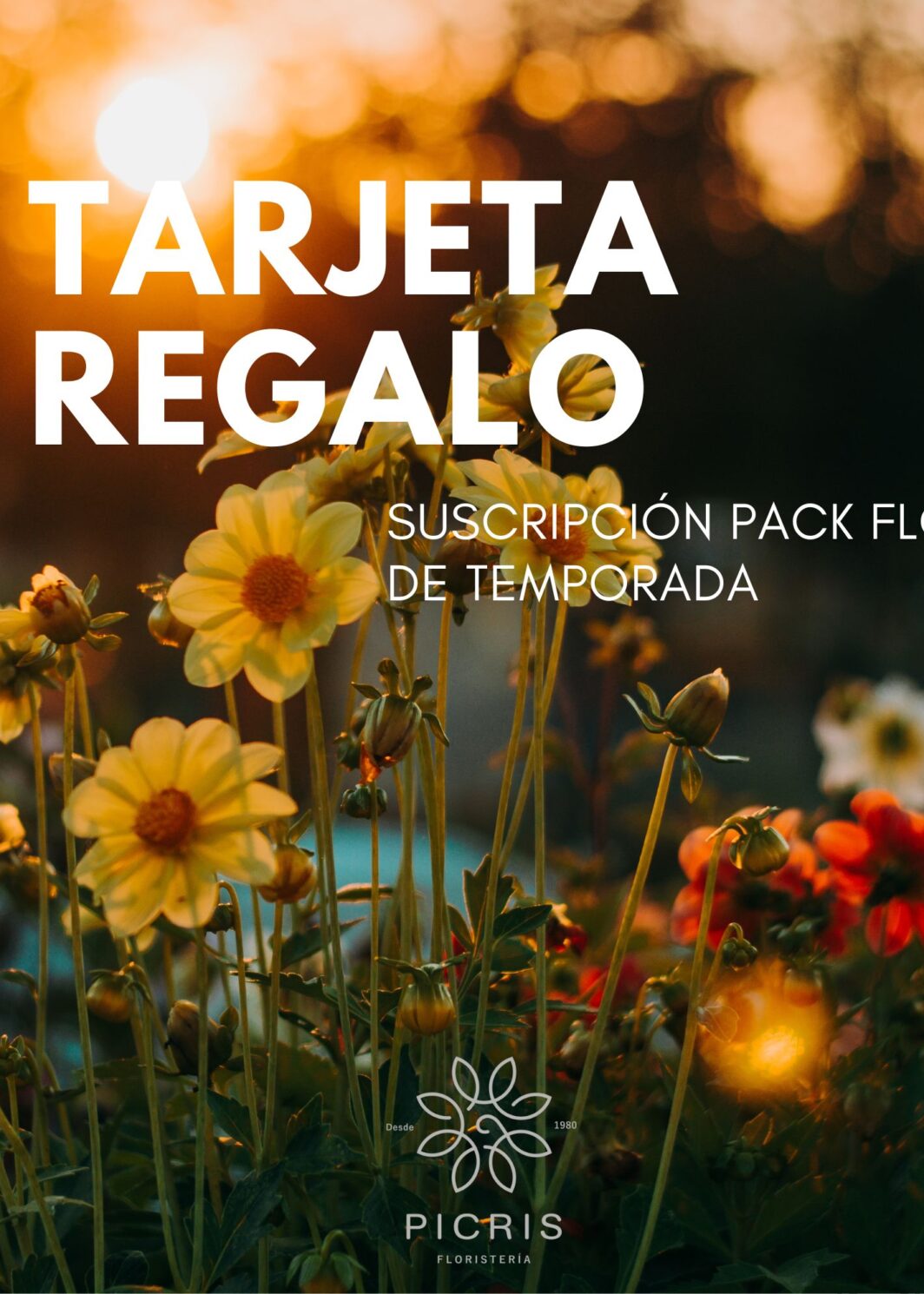 Tarjeta Regalo Pack flores de temporada- Suscripción envío a resto de España