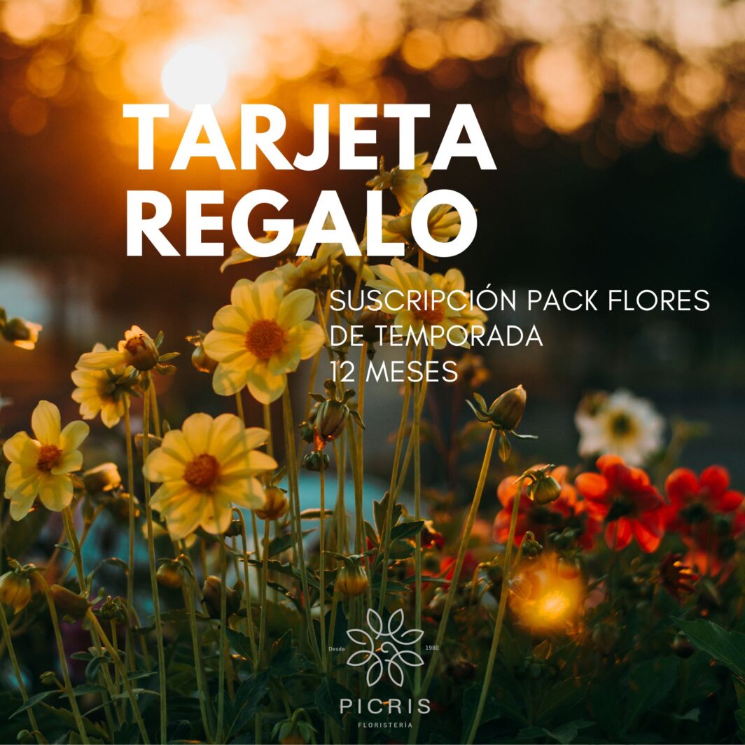Tarjeta Regalo Pack flores de temporada- Suscripción envío a resto de España