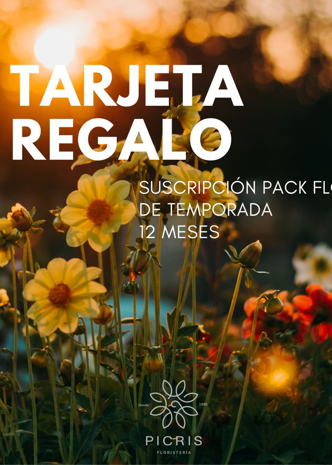 Tarjeta Regalo Pack flores de temporada- Suscripción envío a resto de España