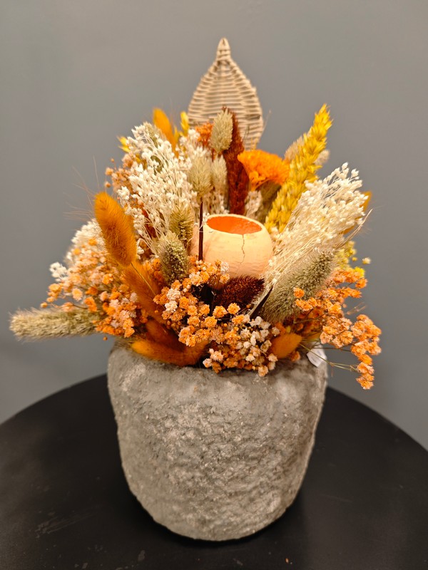 Centro rústico tonos naranjas